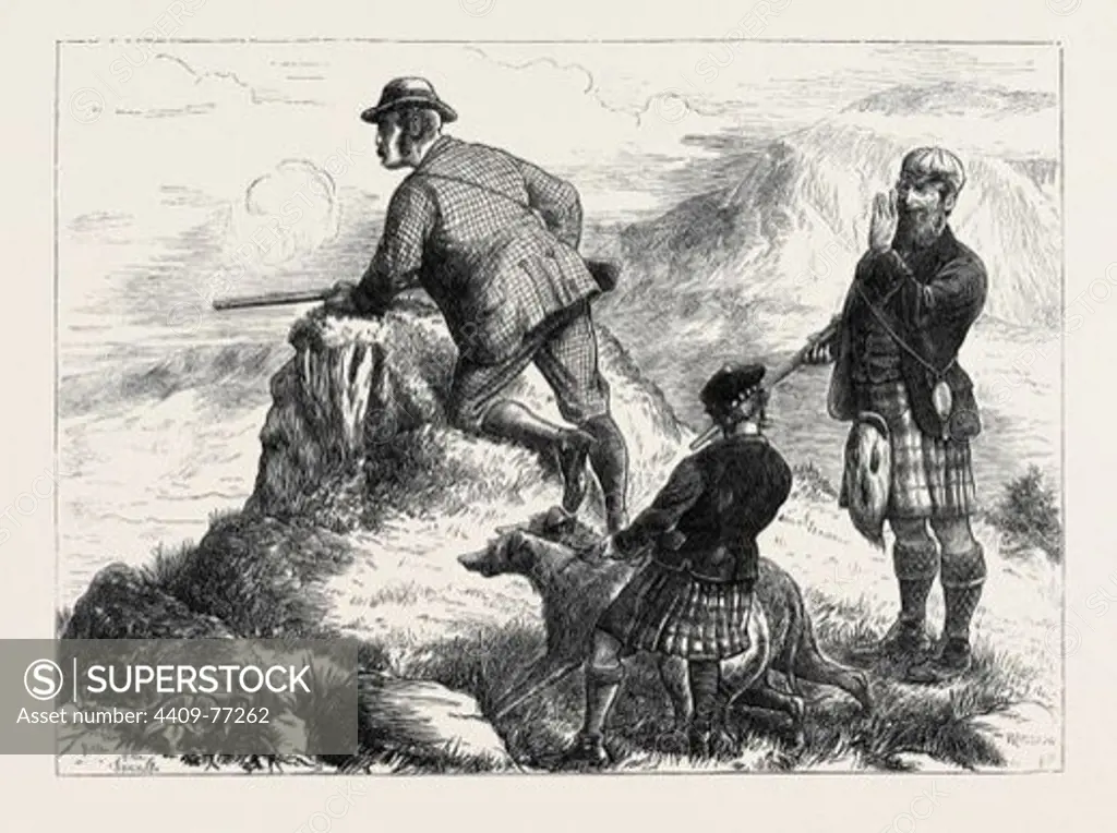 HIGHLAND DEERSTALKING: "BY GEORGE! MISSED AGAIN.", 1871.