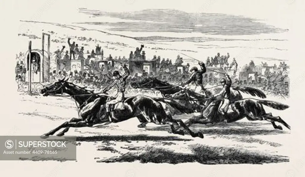 THE DECIDING HEAT FOR THE CESAREWITCH STAKES, 1857.