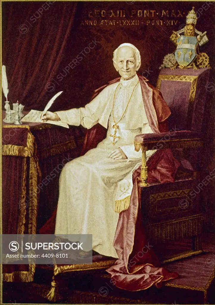 Leo XIII (Leone XIII) (1878-1903), pope from 1878 to 1903. LEON XIII PAPA. PAPA LEON XIII.