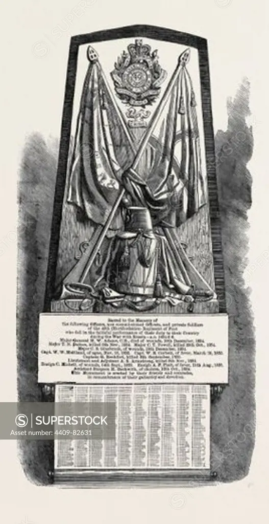 MONUMENT TO OFFICERS AND PRIVATES OF THE 49th (HERTFORDSHIRE) REGIMENT WHO FELL IN THE CRIMEAN WAR.