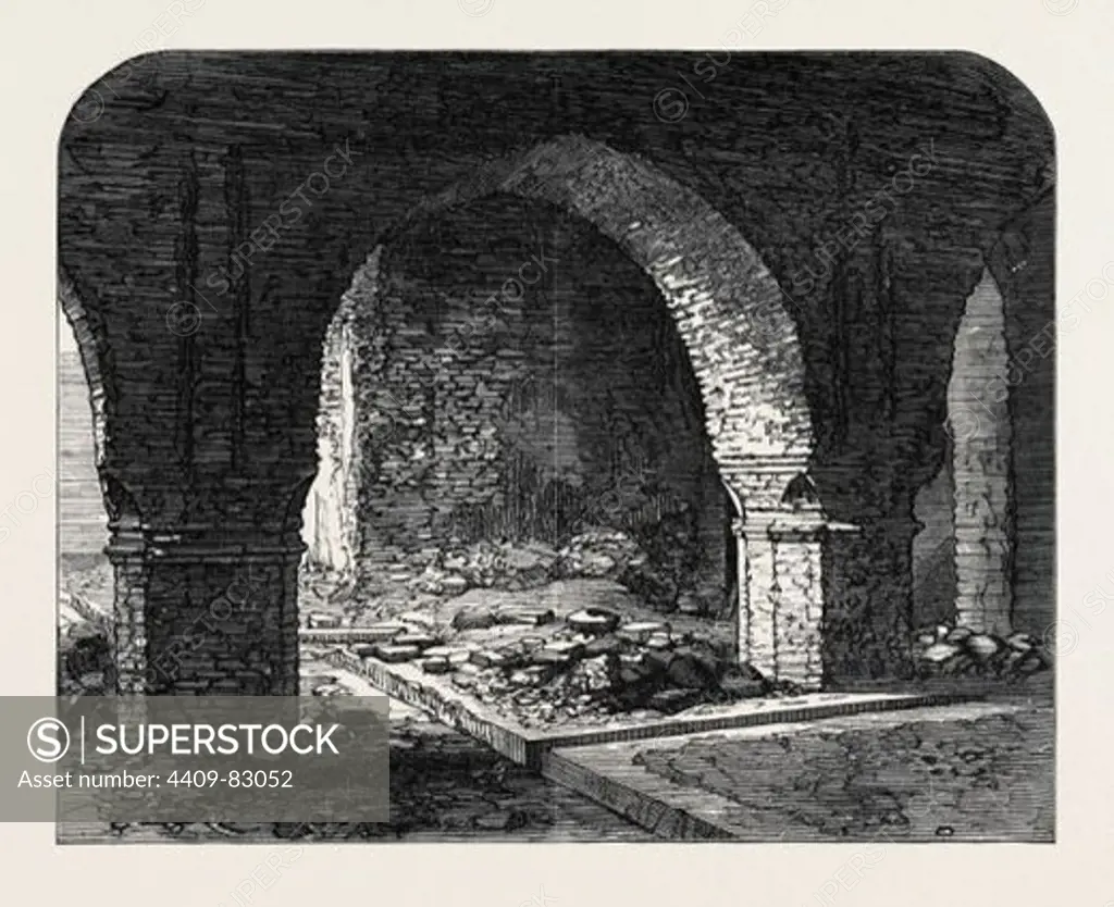 ARCH IN THE OLD FORT, CALCUTTA, INDIA, 1869.