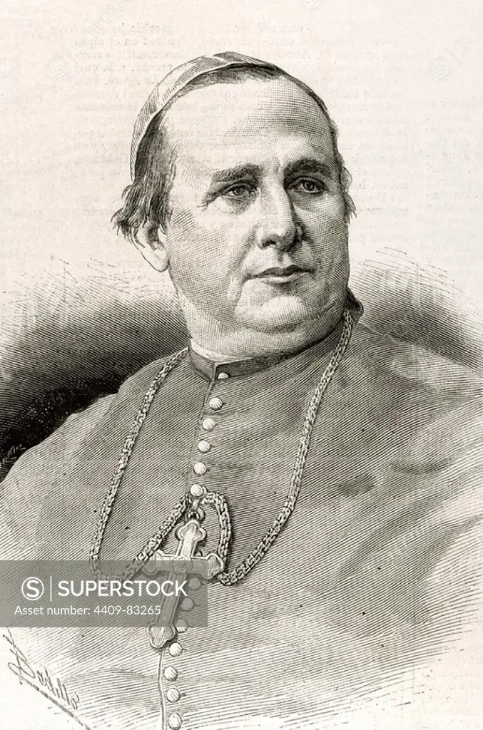 Thomas Bryan Livermore (1824-1902). Bishop of Cartagena. Engraving of Spanish and American Illustration, 1885.