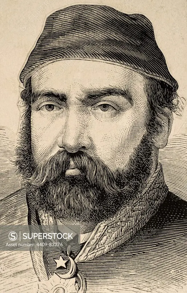 Abdulaziz (1830-1876). Sultan of the Ottoman Empire. Engraving in The Spanish and American Illustration, 1876.