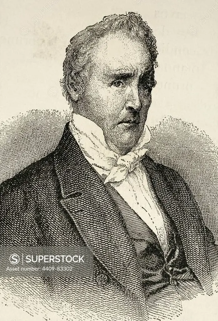 James Buchanan (1791-1868). American politician. 15th President of the United States (1857-1861). Engraving in World History, 1885.
