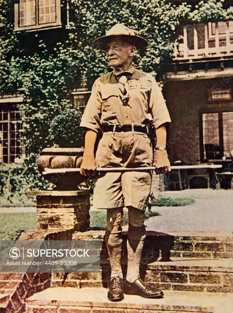 Robert Baden-Powell (1857-1941). English military and artist. Founder of the International Scouting Movement.