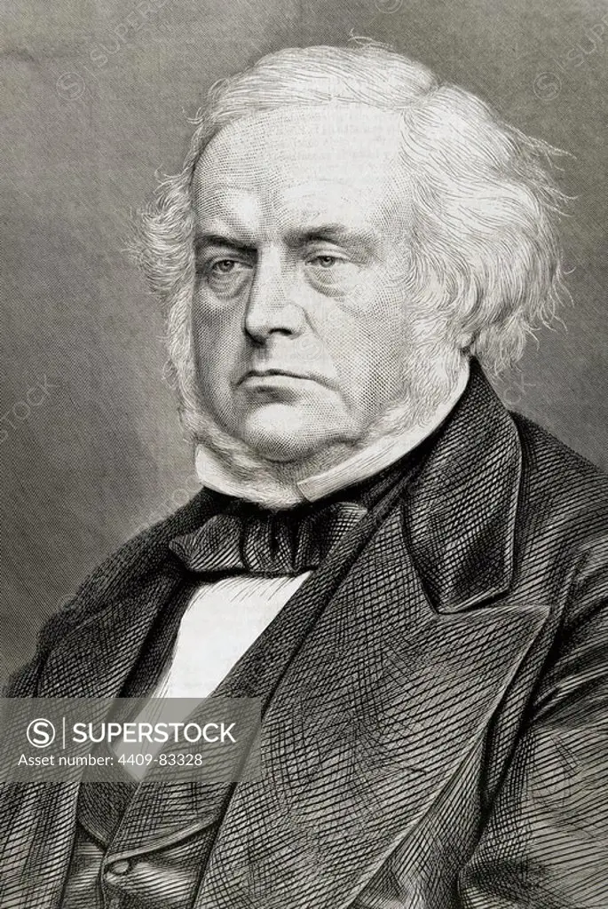 John Bright (1811-1889). British politician, member of the Liberal Party. Engraving in The Spanish and American Illustration, 1876.