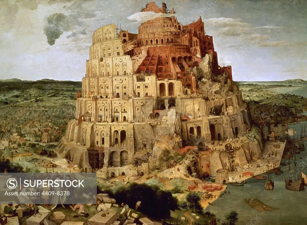 Flemish school. The Tower of Babel. Vienna, Kunsthistorisches Museum. Austria. Author: PIETER BRUEGHEL EL VIEJO (1525-1569). Location: KUNSTHISTORISCHES MUSEUM / MUSEO DE BELLAS ARTES. WIEN. AUSTRIA.