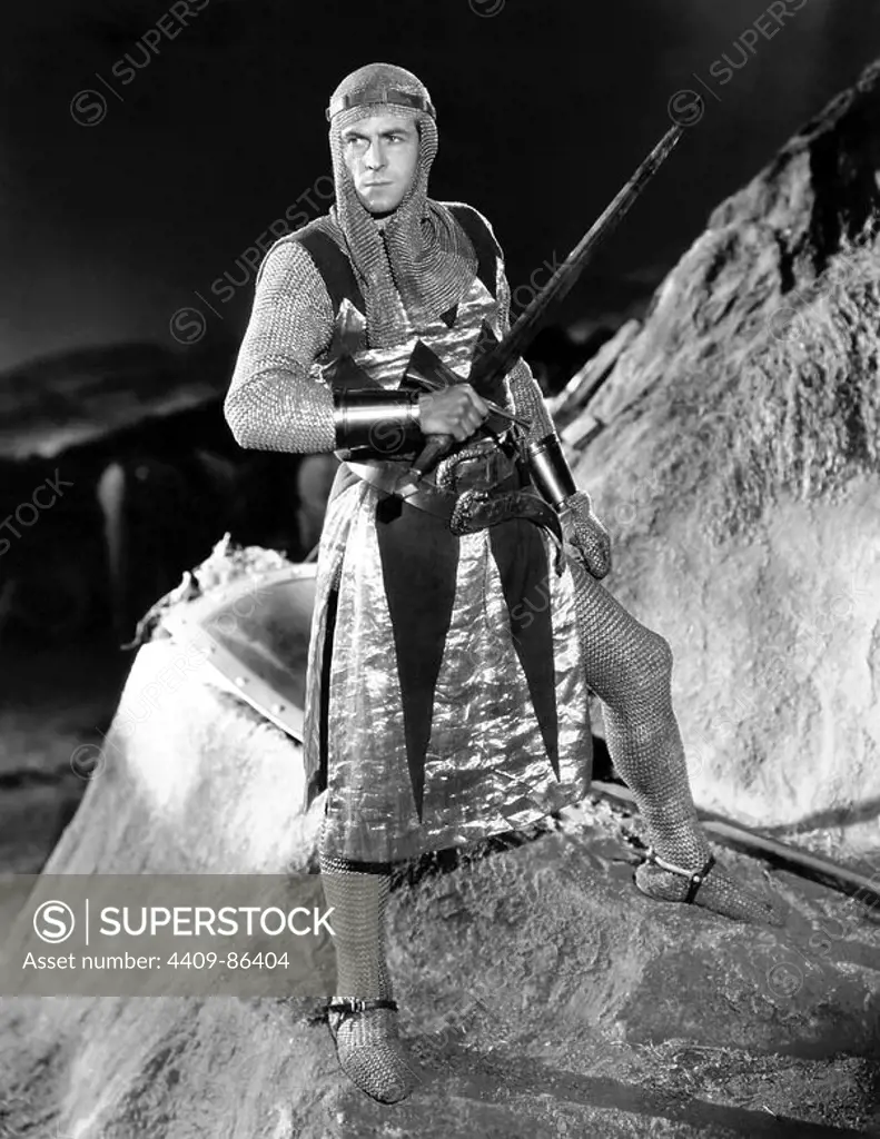 HENRY WILCOXON in THE CRUSADES (1935), directed by CECIL B DEMILLE.