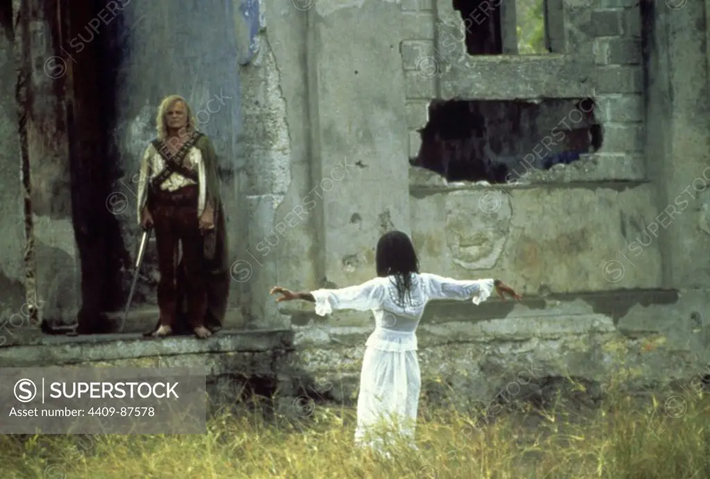 KLAUS KINSKI in SLAVE COAST (1987) -Original title: COBRA VERDE-, directed by WERNER HERZOG.