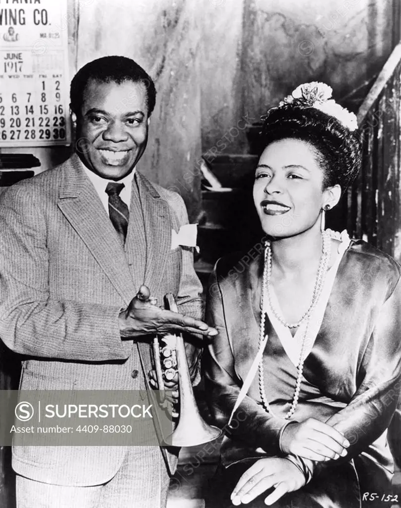 LOUIS ARMSTRONG and BILLIE HOLIDAY in NEW ORLEANS (1947).