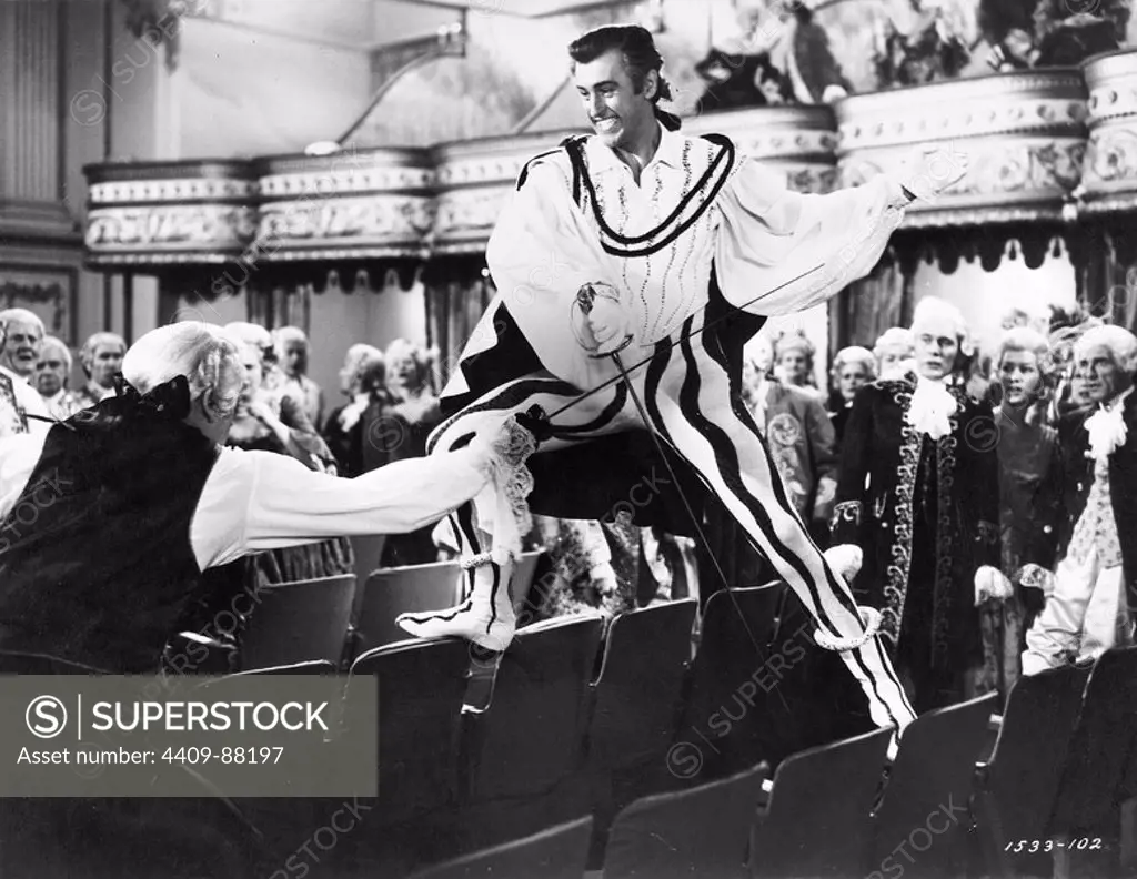 STEWART GRANGER in SCARAMOUCHE (1952), directed by GEORGE SIDNEY.