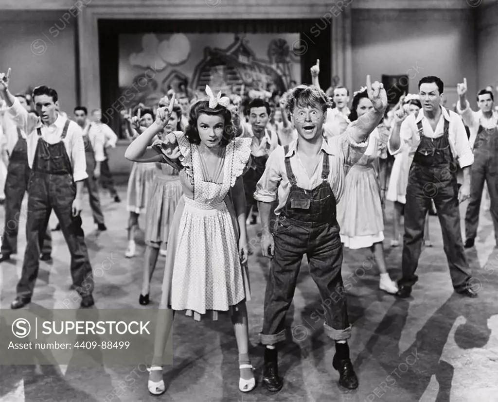 MICKEY ROONEY and JUDY GARLAND in BABES ON BROADWAY (1941), directed by BUSBY BERKELEY.