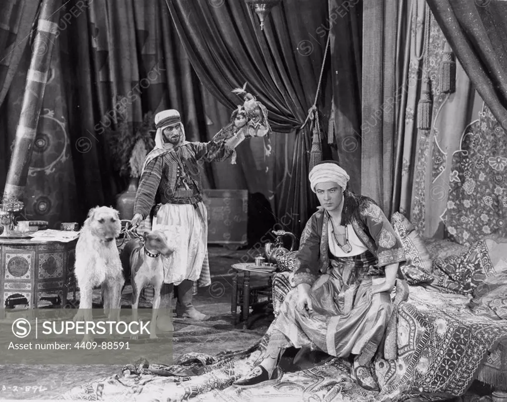 RUDOLPH VALENTINO in THE SON OF THE SHEIK (1926), directed by GEORGE FITZMAURICE.