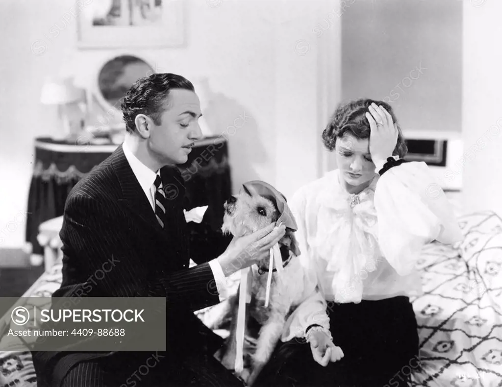 WILLIAM POWELL, MYRNA LOY and ASTA in THE THIN MAN (1934), directed by W. S. VAN DYKE.