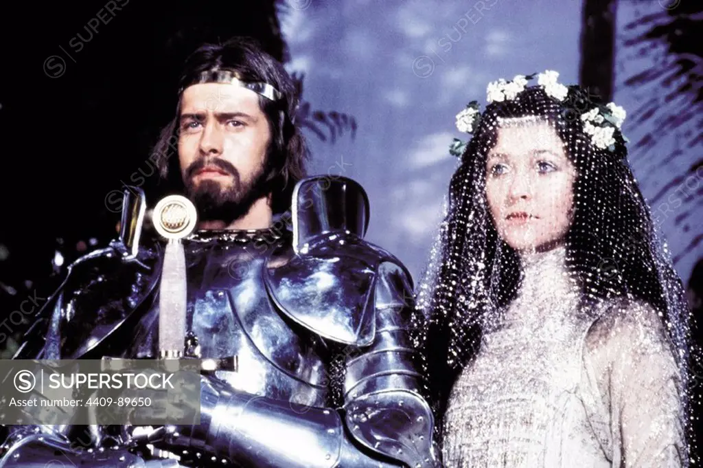 NIGEL TERRY and CHERIE LUNGHI in EXCALIBUR (1981), directed by JOHN BOORMAN.