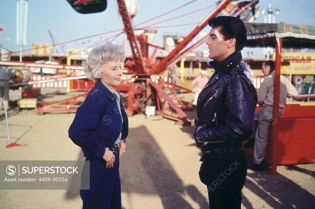 BARBARA STANWYCK and ELVIS PRESLEY in ROUSTABOUT (1964), directed by JOHN RICH.