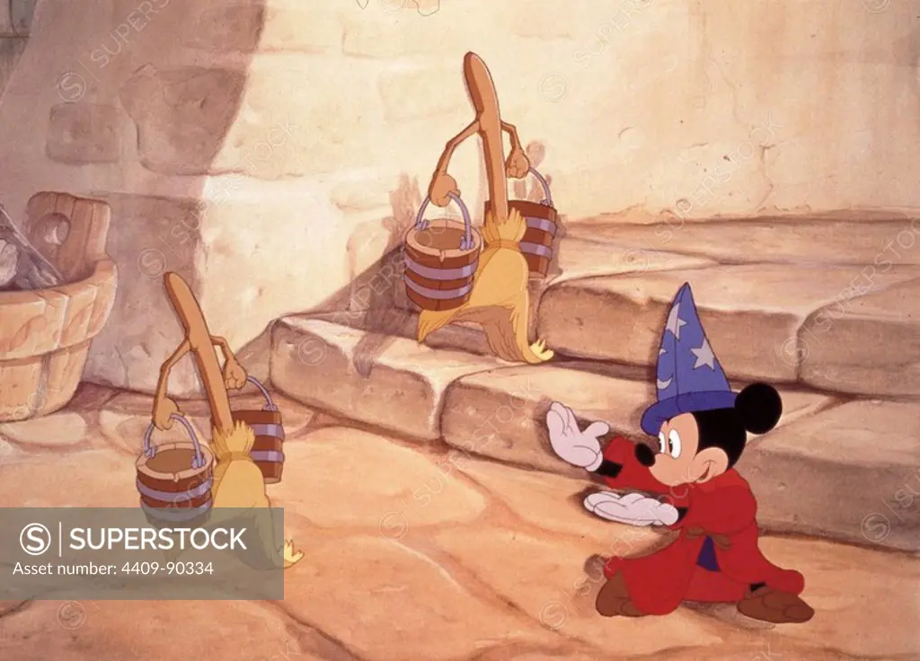 MICKEY MOUSE in FANTASIA (1940), directed by WILFRED JACKSON, HAMILTON LUSKE, BEN SHARPSTEEN, JAMES ALGAR, JIM HANDLEY, PAUL SATTERFIELD and FORD BEEBE.