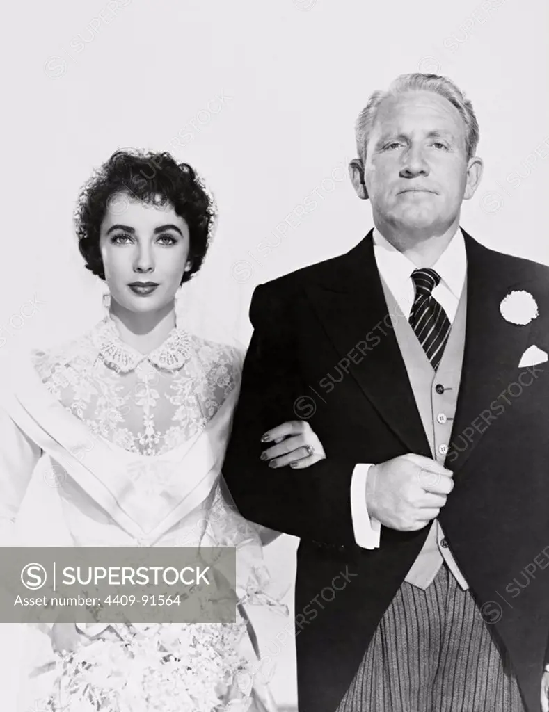 SPENCER TRACY and ELIZABETH TAYLOR in FATHER OF THE BRIDE (1950), directed by VINCENTE MINNELLI.