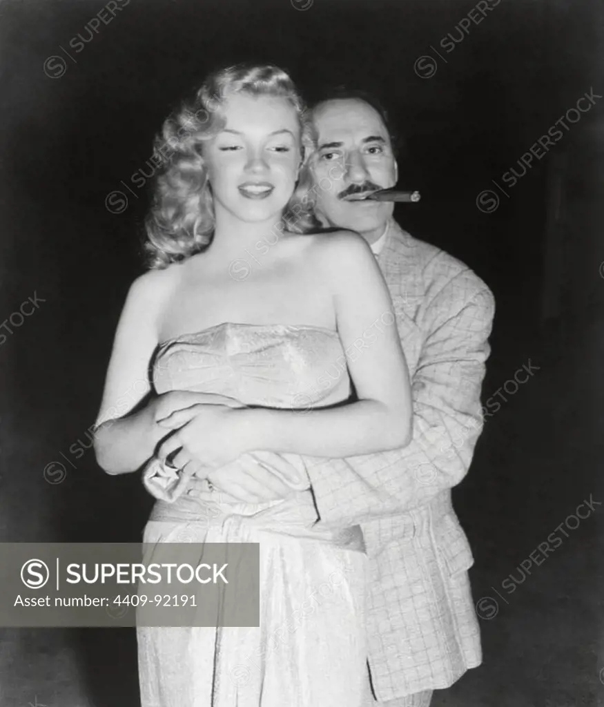 MARILYN MONROE and GROUCHO MARX in LOVE HAPPY (1949), directed by DAVID MILLER.