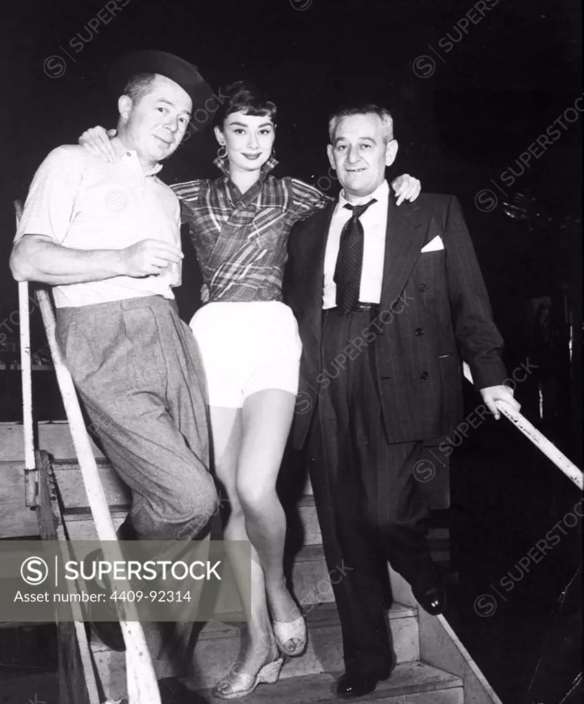WILLIAM WYLER, AUDREY HEPBURN and BILLY WILDER in SABRINA (1954), directed by BILLY WILDER.