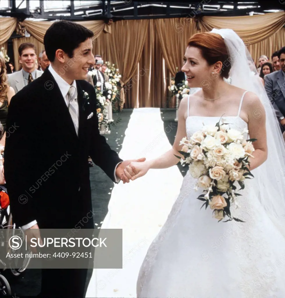 JASON BIGGS and ALYSON HANNIGAN in AMERICAN WEDDING (2003), directed by JESSE DYLAN.