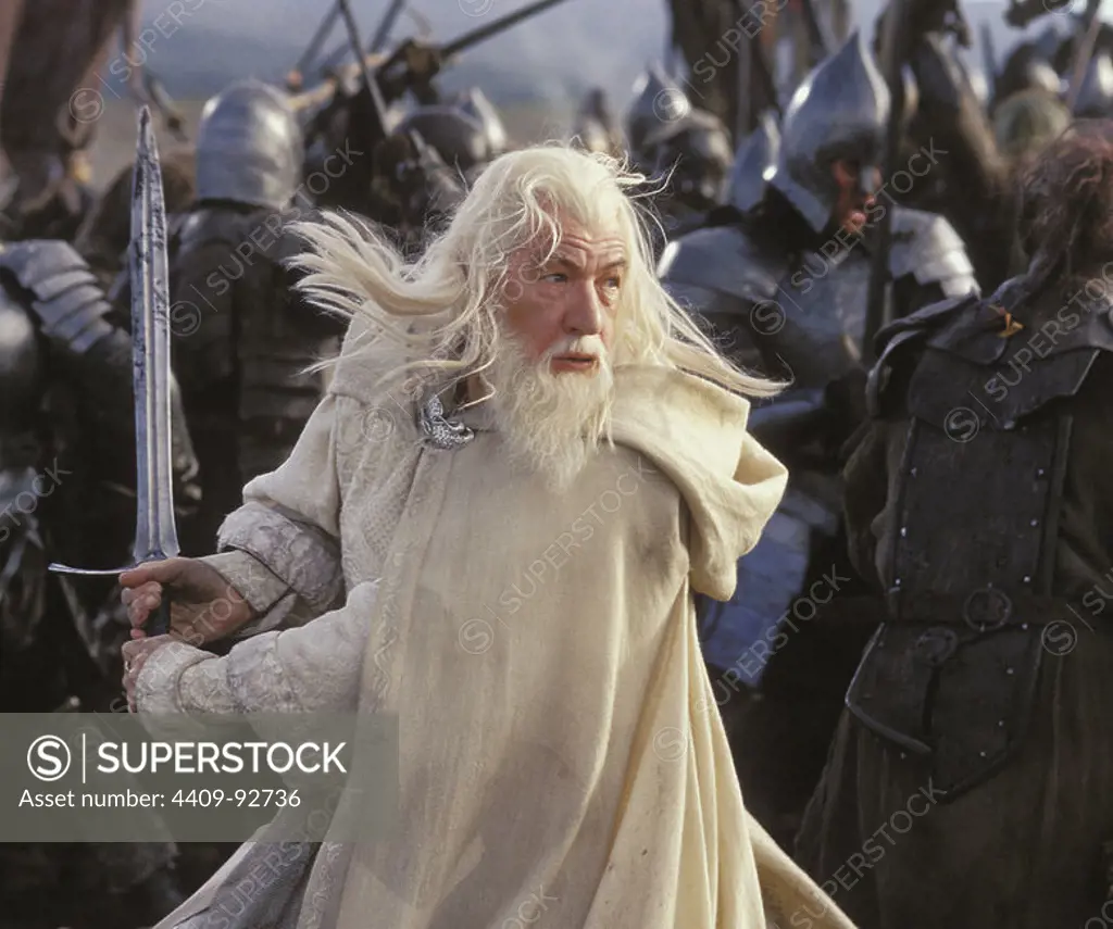 IAN MCKELLEN in THE LORD OF THE RINGS: THE RETURN OF THE KING (2003), directed by PETER JACKSON.