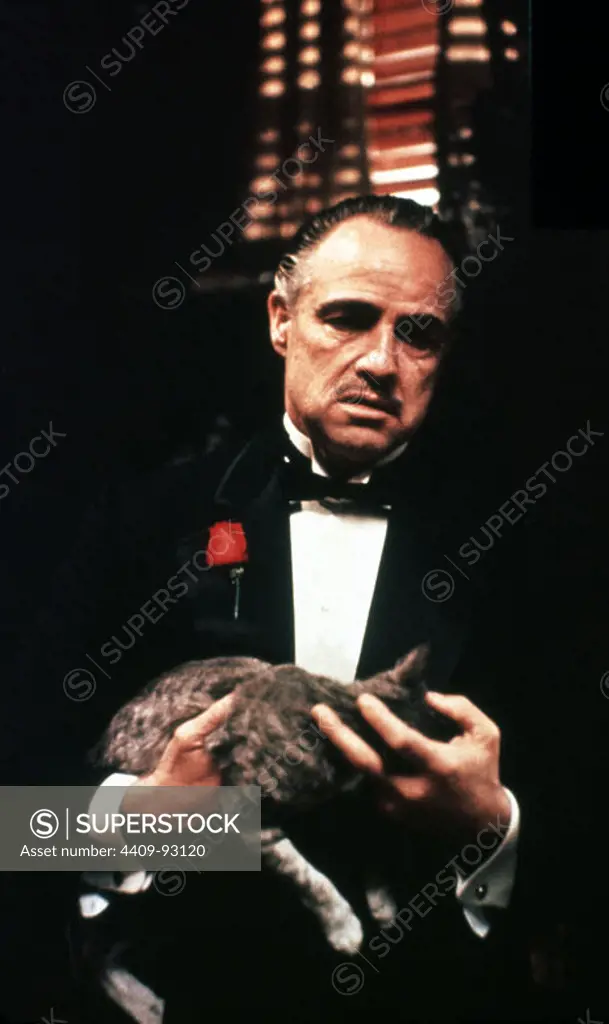 MARLON BRANDO in THE GODFATHER (1972), directed by FRANCIS FORD COPPOLA.
