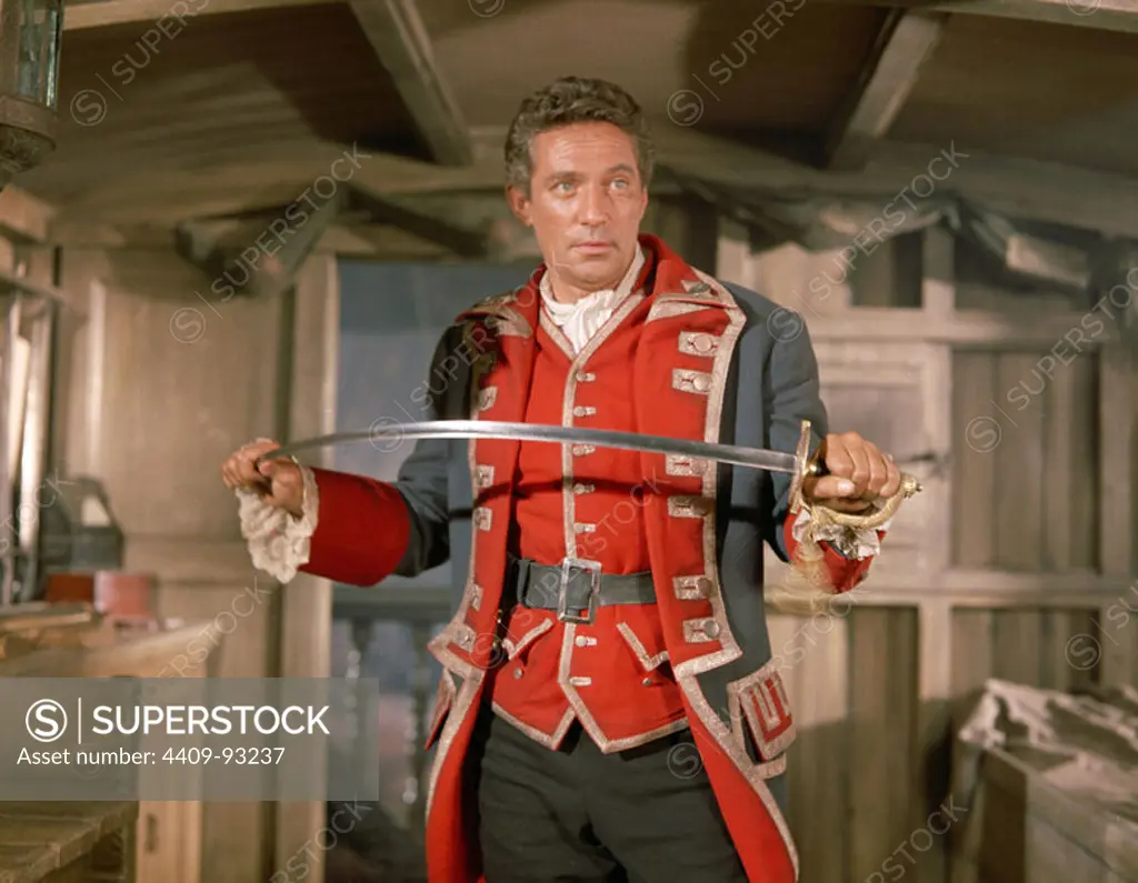 PETER FINCH in KIDNAPPED (1959), directed by ROBERT STEVENSON.