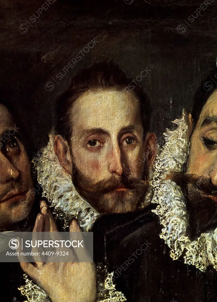 'The Burial of the Count of Orgaz' (detail), 1587, Oil on canvas. Author: EL GRECO. Location: IGLESIA DE SANTO TOME. Toledo. SPAIN.