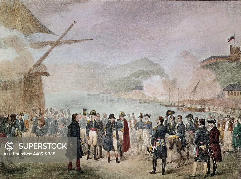 DESEMBARCO EN LA ISLA DE ELBA1814/18-EXILIO DE NAPOLEON. Location: PRIVATE COLLECTION. France. NAPOLEON BONAPARTE (1769-1821) NAPOLEON I.