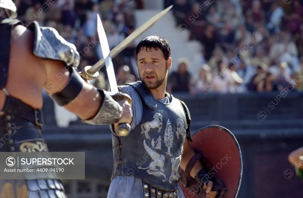 RUSSELL CROWE in GLADIATOR (2000), directed by RIDLEY SCOTT.