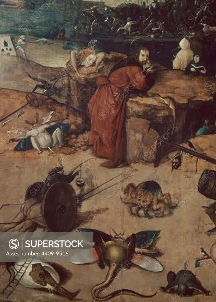 Dutch school. The Temptation of St Anthony. c.1500. Madrid, Prado museum. Author: BOSCH, HIERONYMUS. Location: MUSEO DEL PRADO-PINTURA, MADRID, SPAIN.