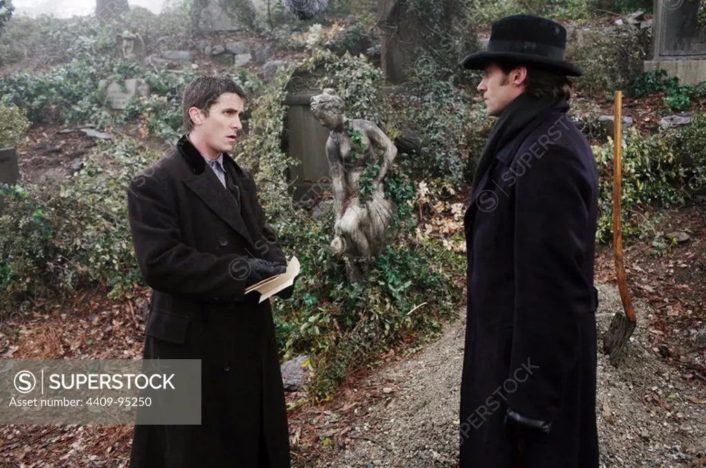 CHRISTIAN BALE and HUGH JACKMAN in THE PRESTIGE (2006), directed by CHRISTOPHER NOLAN.