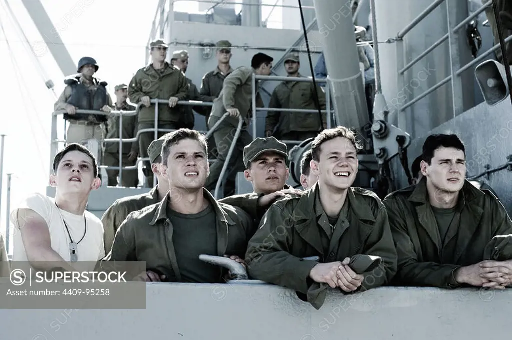 SCOTT REEVES, RYAN PHILLIPPE, JOSEPH CROSS, JAMIE BELL and BENJAMIN WALKER in FLAGS OF OUR FATHERS (2006), directed by CLINT EASTWOOD.