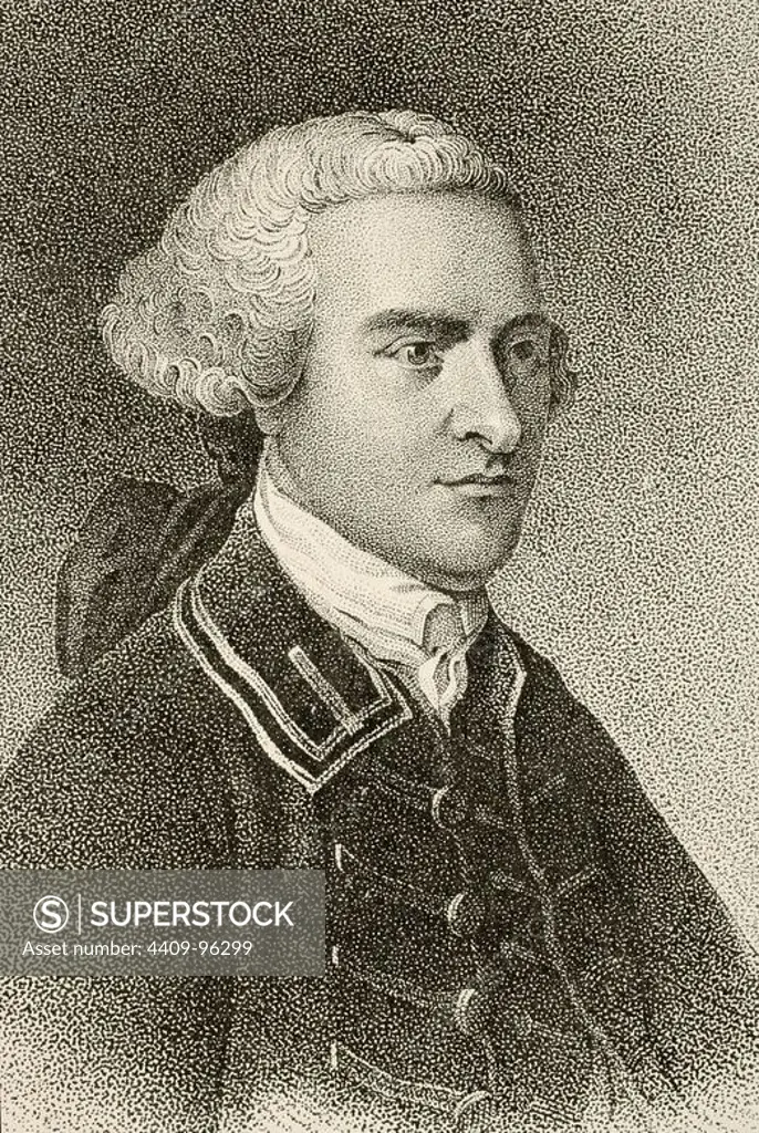 John Hancock (1737-1793). Was a merchant, statesman, and prominent Patriot of the American Revolution. He served as president of the Second Continental Congress and was the first and third Governor of the Commonwealth of Massachusetts. Engraving by Copley. The Amercian Revolution.
