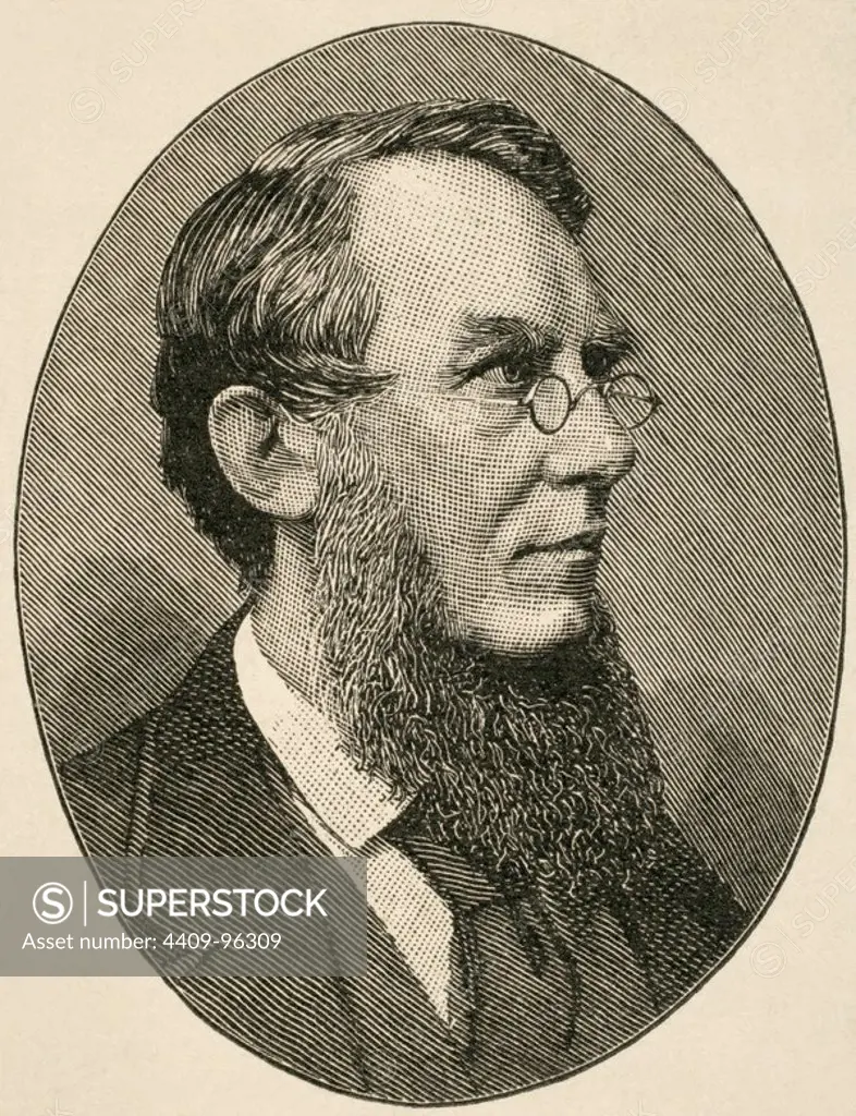 Sir Joseph Dalton Hooker (1817-1911). English botanist and explorer. Engraving. Universal History, 1885.