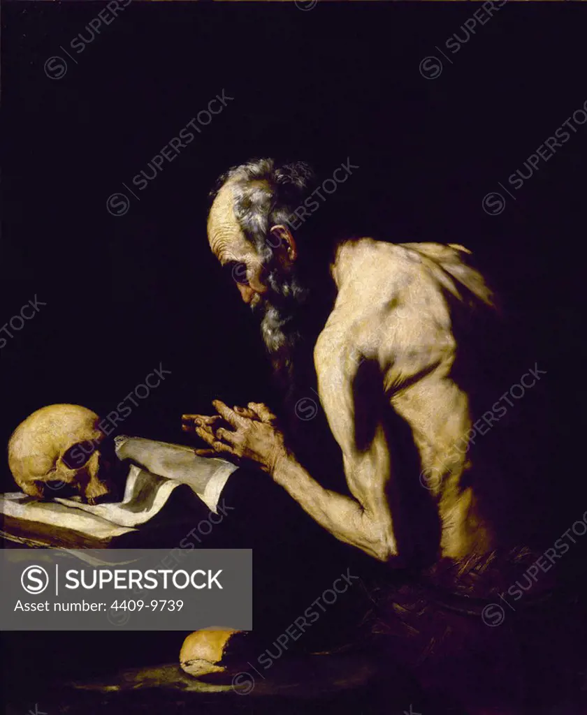 'Saint Paul the Hermit', ca. 1637, Oil on canvas, 118 cm x 98 cm, P01115. Author: JUSEPE DE RIBERA. Location: MUSEO DEL PRADO-PINTURA. MADRID. SPAIN. SAN PABLO ERMITAÑO.