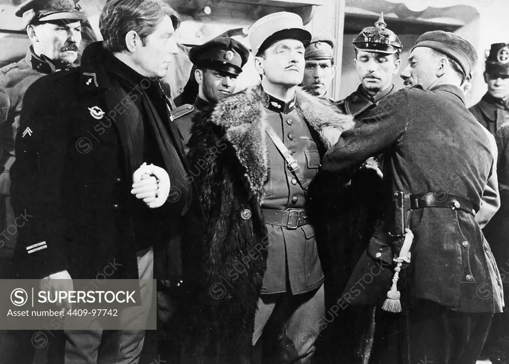 JEAN GABIN and PIERRE FRESNAY in THE GRAND ILLUSION (1937) -Original title: LA GRANDE ILLUSION-, directed by JEAN RENOIR.