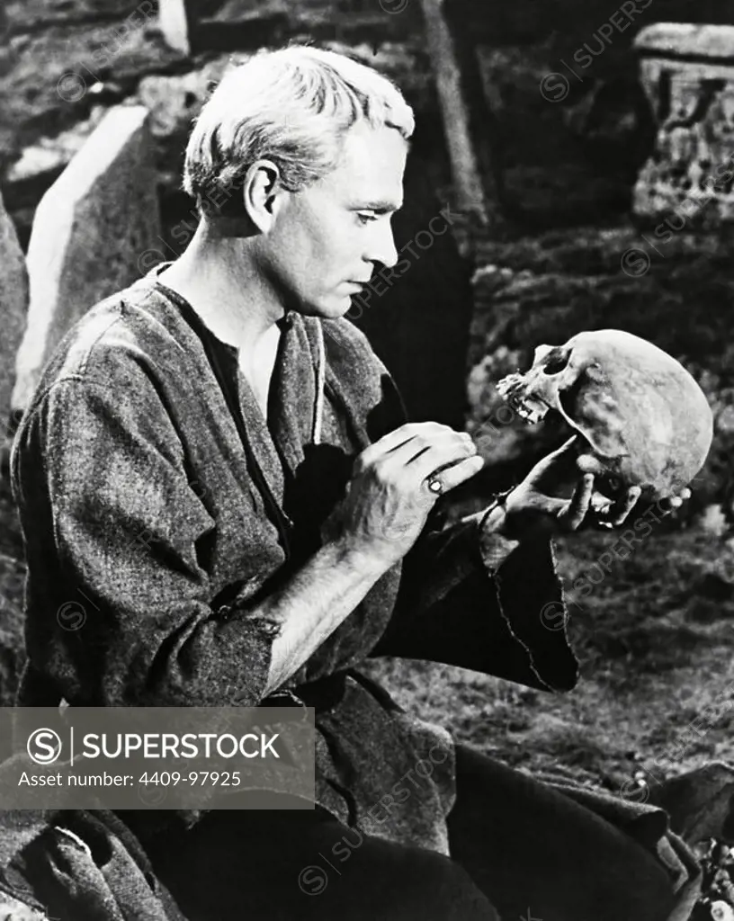 LAURENCE OLIVIER in HAMLET (1948), directed by LAURENCE OLIVIER.