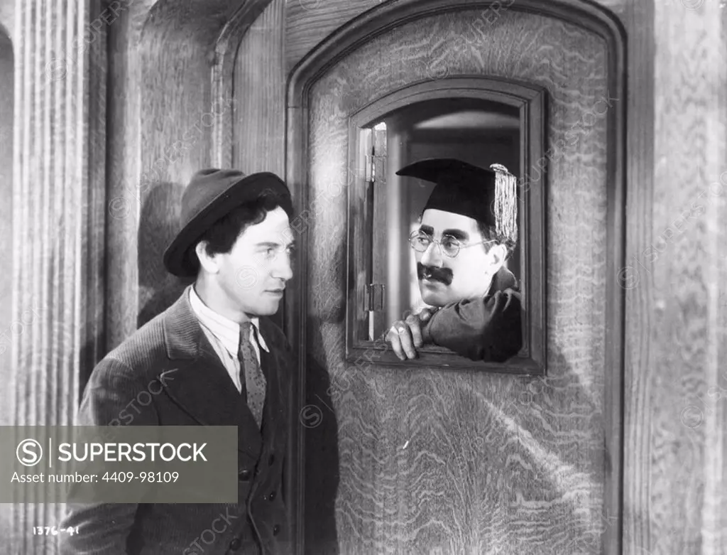 CHICO MARX and GROUCHO MARX in HORSE FEATHERS (1932), directed by NORMAN Z. MCLEOD.