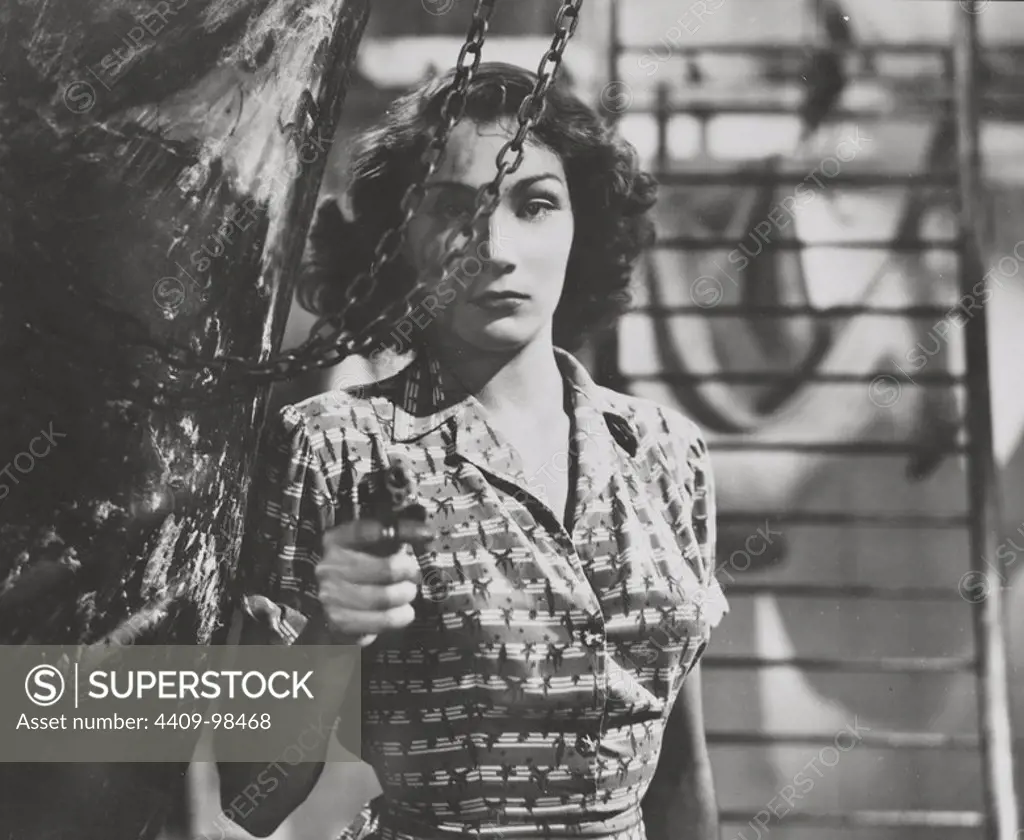 DORIS DOWLING in BITTER RICE (1949) -Original title: RISO AMARO-, directed by GIUSEPPE DE SANTIS.