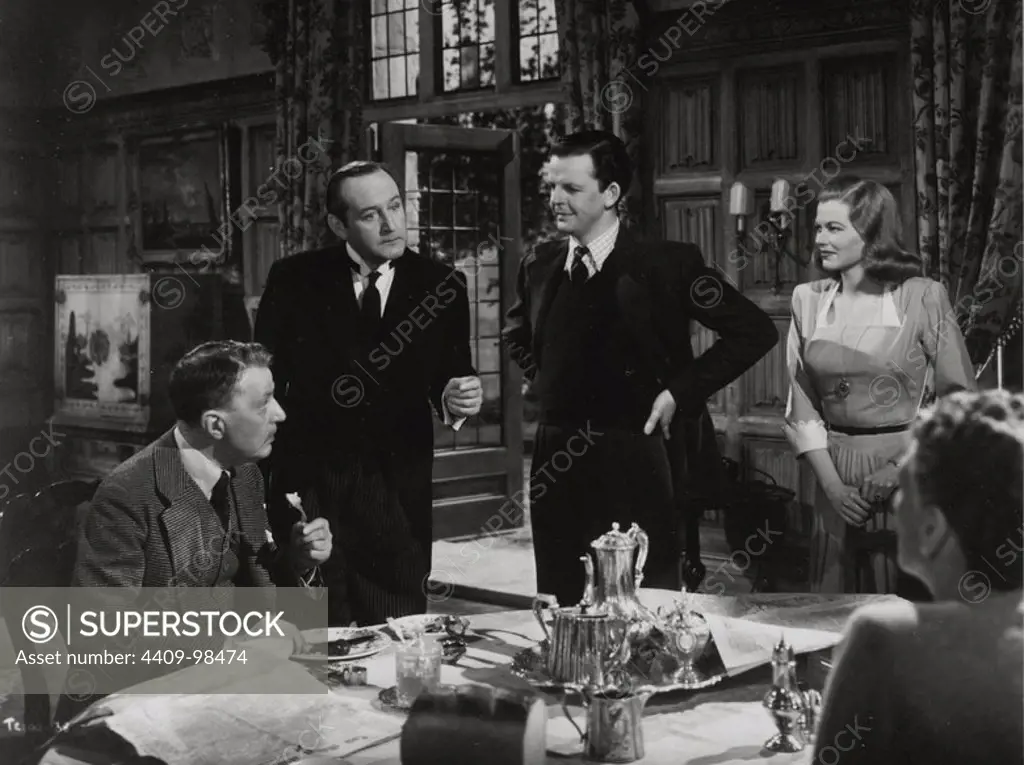 CECIL PARKER and DAVID TOMLINSON in THE AMAZING MR. BEECHAM (1949) -Original title: THE CHILTERN HUNDREDS-, directed by JOHN PADDY CARSTAIRS.
