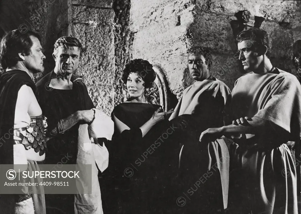 VALENTINA CORTESE, VITTORIO GASSMAN and ANTHONY QUINN in BARABBAS (1962), directed by RICHARD FLEISCHER.