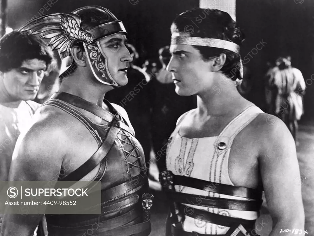 RAMON NOVARRO and FRANCIS X. BUSHMAN in BEN-HUR (1925) -Original title: BEN-HUR: A TALE OF THE CHRIST-, directed by FRED NIBLO.