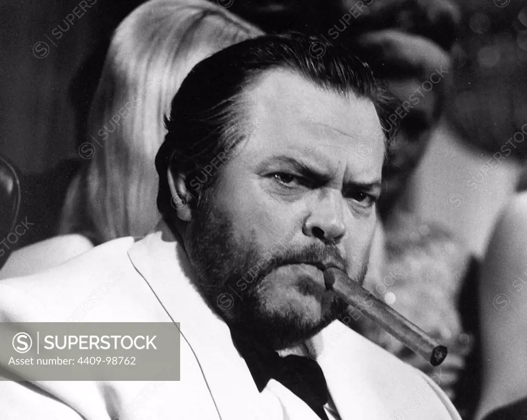 ORSON WELLES in 007, JAMES BOND: CASINO ROYALE (1967) -Original title: CASINO ROYALE-, directed by JOHN HUSTON, ROBERT PARRISH, KEN HUGHES and VAL GUEST.