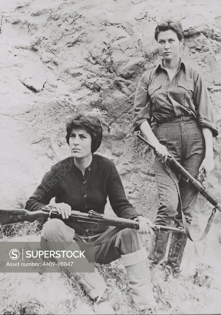 IRENE PAPAS and GIA SCALA in THE GUNS OF NAVARONE (1961), directed by J. LEE THOMPSON.
