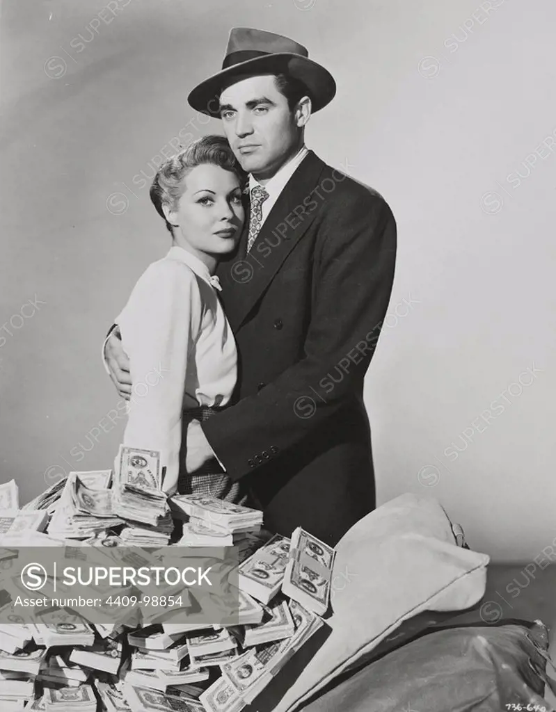 STEVE COCHRAN and GABY ANDRE in HIGHWAY 301 (1950).