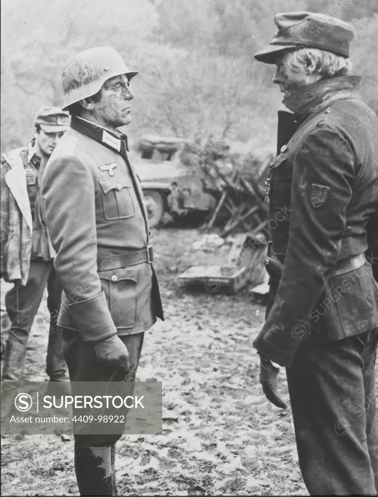 MAXIMILIAN SCHELL and JAMES COBURN in CROSS OF IRON (1977), directed by SAM PECKINPAH.