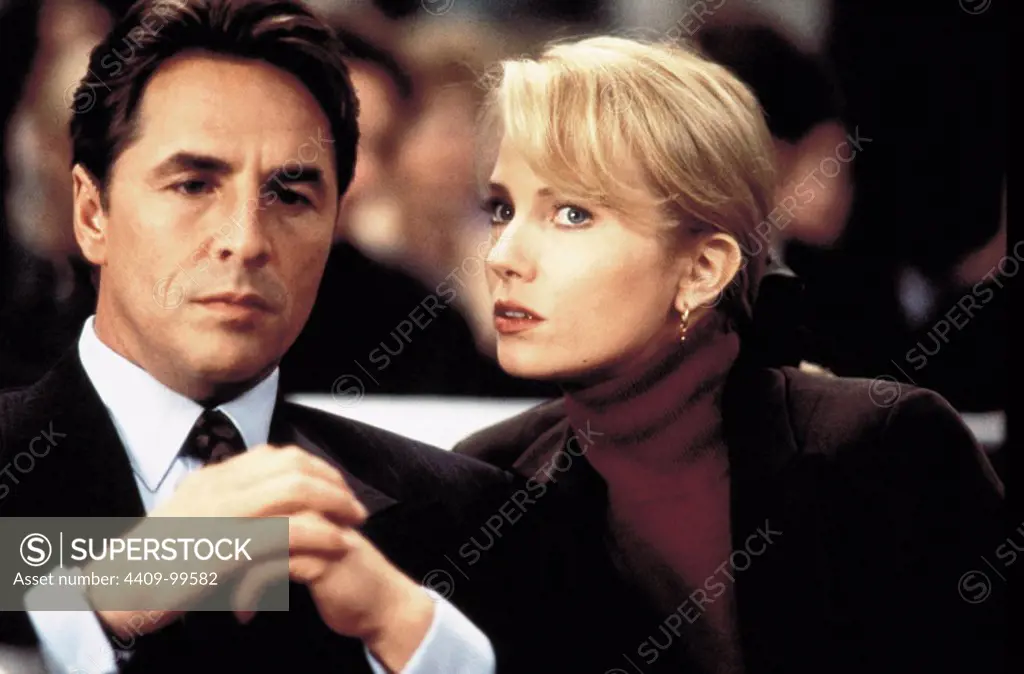 REBECCA DE MORNAY and DON JOHNSON in GUILTY AS SIN (1993), directed by SIDNEY LUMET.