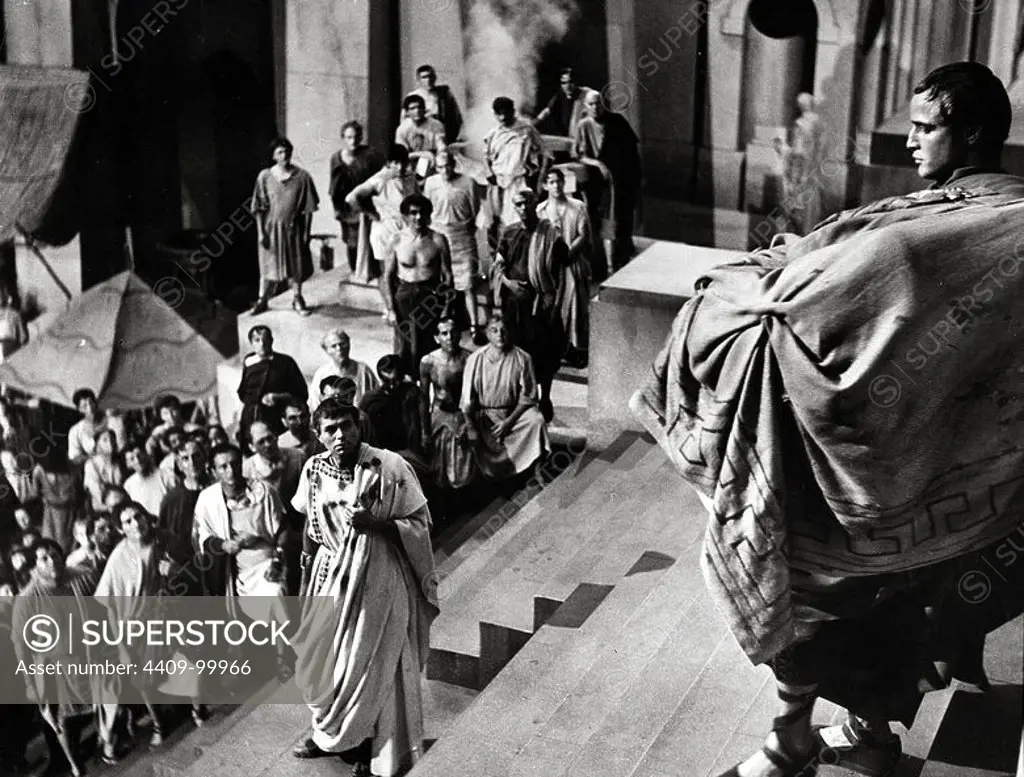 MARLON BRANDO in JULIUS CAESAR (1953), directed by JOSEPH L. MANKIEWICZ.